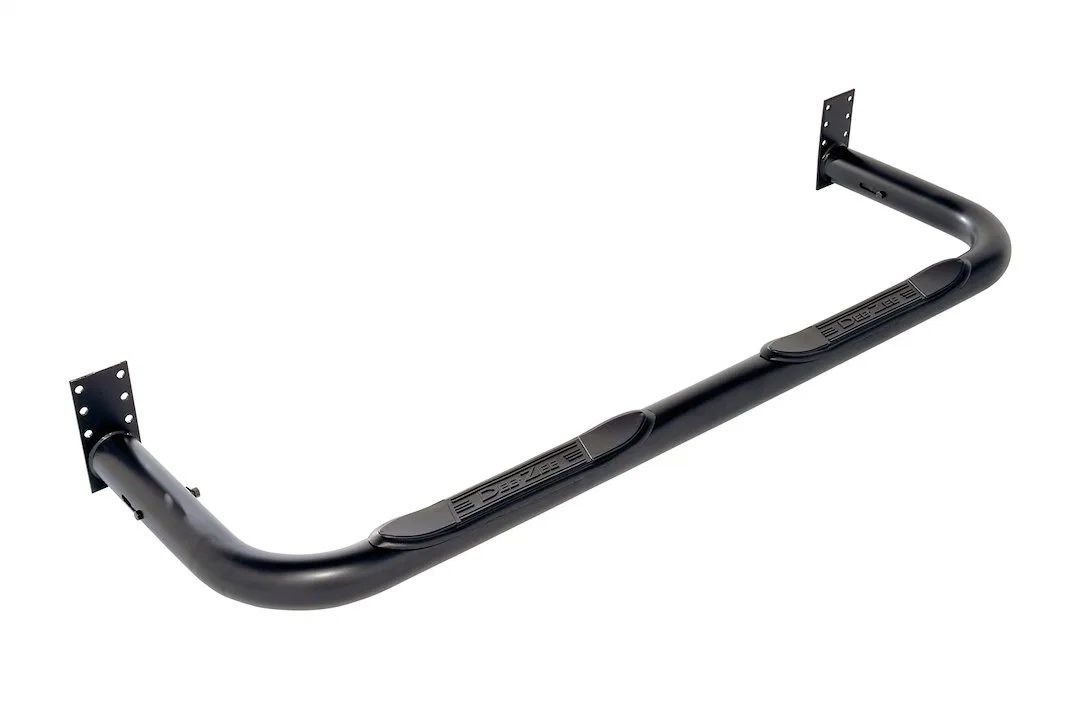 DZ3700291 – DEE ZEE Nerf Bar, With Step Pads 3 Inch Round Bent/ 64 Inch Length Powder Coated Black Steel Without End ...